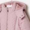 Куртка для девочки розового цвета удлинненная